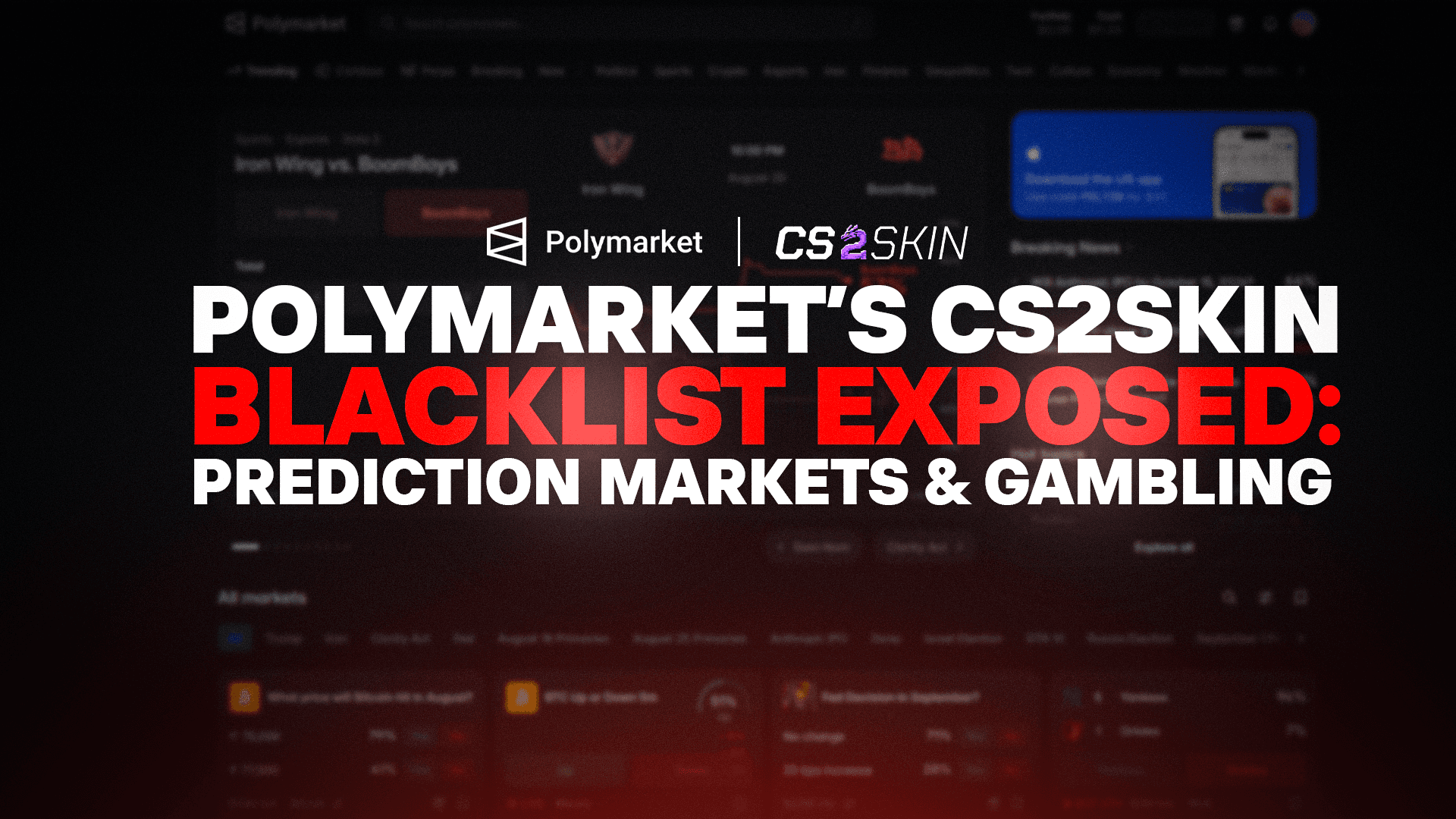 Polymarket’s CS2Skin Blacklist Blurs the Line Between Prediction Markets and Gambling