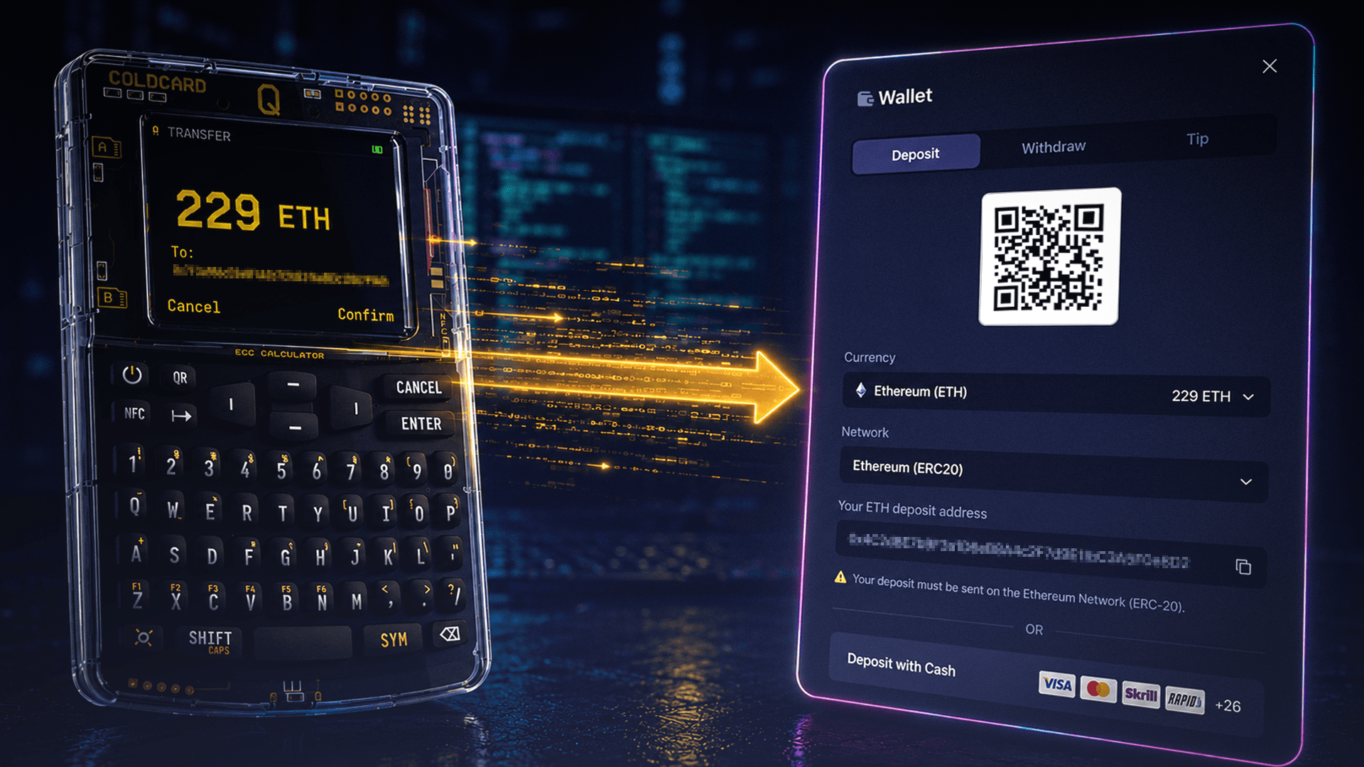 Coldcard Hacker Deposits $445K in Stolen Crypto Into Duel