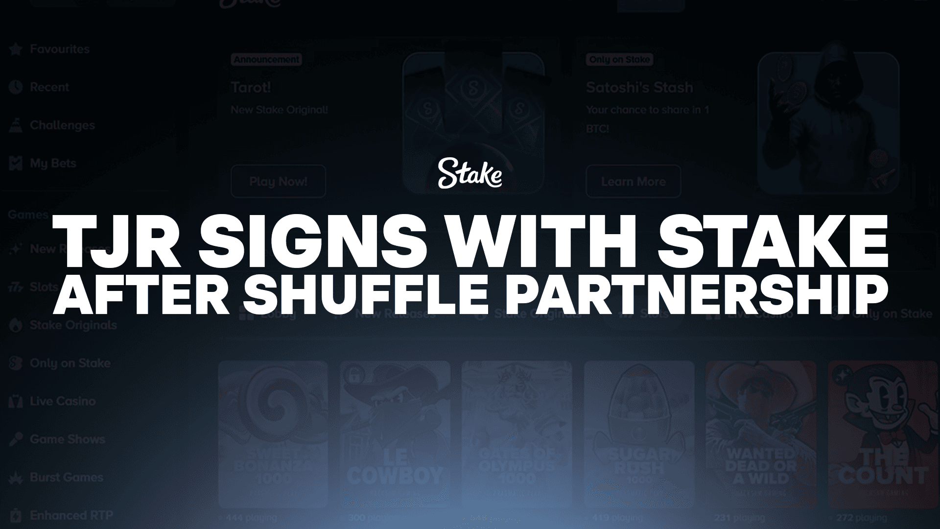 TJR Signs With Stake After Shuffle Partnership